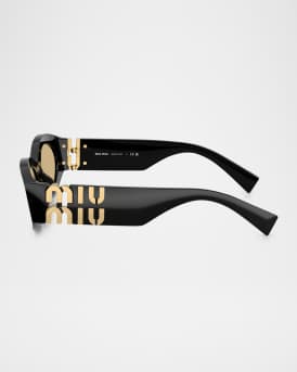 MU 11WS Acetate Oval Sunglasses