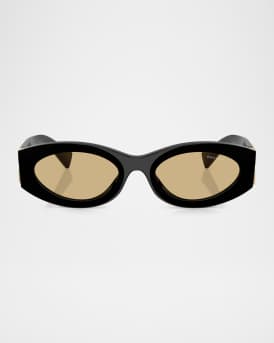 MU 11WS Acetate Oval Sunglasses
