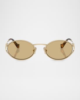 MU 52YS Metal Oval Sunglasses