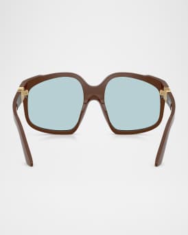MU A07SF Acetate Square Sunglasses