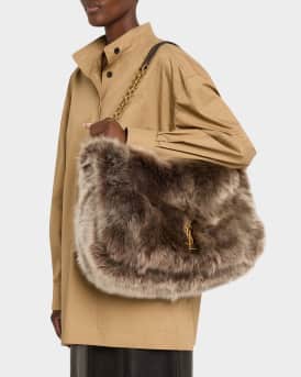 Jamie 4.3 Large YSL Shearling Shoulder Bag