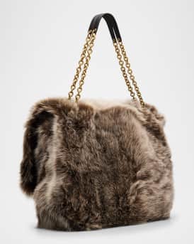 Jamie 4.3 Large YSL Shearling Shoulder Bag
