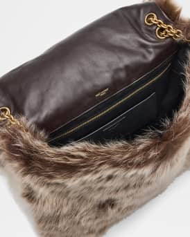 Jamie 4.3 Large YSL Shearling Shoulder Bag