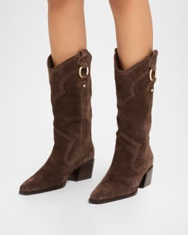 Joni Suede Cowboy Boots