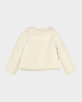 Girl's Fuzzy Long Coat, Size 2-6