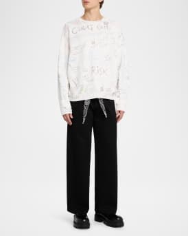 Men's Cotton Multi-Artwork Crewneck Sweatshirt