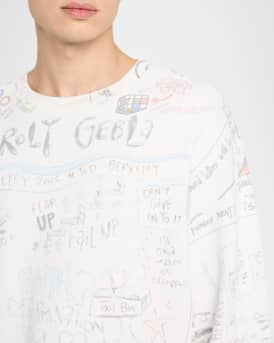 Men's Cotton Multi-Artwork Crewneck Sweatshirt