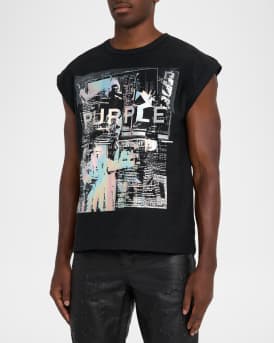 Men's Textured Jersey Graphic Tank Top