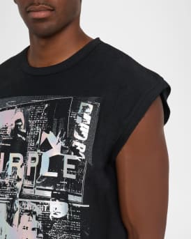 Men's Textured Jersey Graphic Tank Top