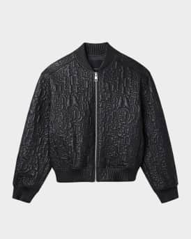 Men's Leather Oversized Bomber Jacket