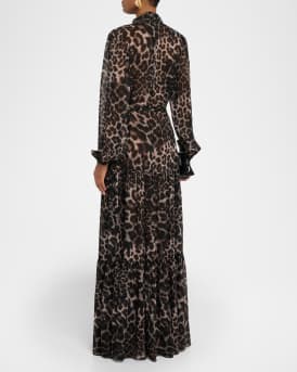 Baird Tiered Animal-Print Maxi Dress