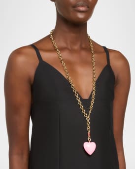 The Puffy Heart Necklace, Pink