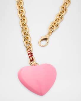The Puffy Heart Necklace, Pink
