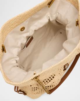 Jamie YSL Shopper Tote Bag in Woven Raffia