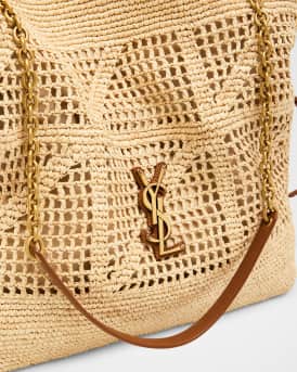 Jamie YSL Shopper Tote Bag in Woven Raffia