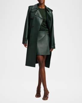 Niles Leather Trench Coat