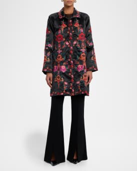 Ajowan Floral-Embroidered Coat