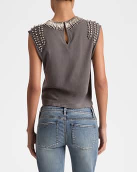 Micah Embellished Muscle Tee