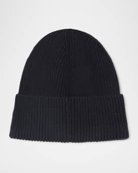 Girl's Rhinestone Logo Cotton Knit Beanie