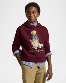 Boy's Graphic-Print Fleece Knit Hoodie, Size S-XL