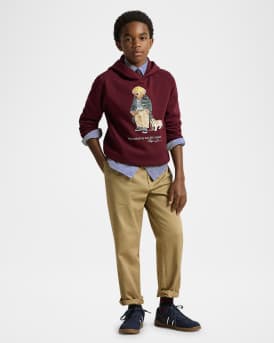 Boy's Graphic-Print Fleece Knit Hoodie, Size S-XL