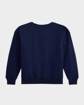 Girl's Polo Bear Fleece Sweatshirt, Size 2-6X