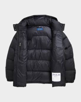 Boy's Recycled Nylon Puffer Bomber Jacket, Size S-XL