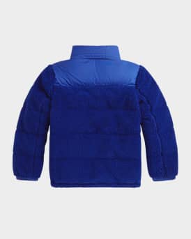 Boy's Hybrid Hooded Down Jacket, Size S-XL