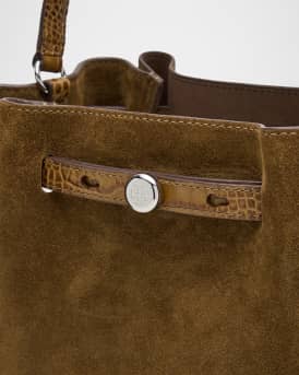 Romy Suede Belted Bucket Bag