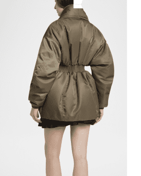 Dual-Zipper Shawl Collar Bomber Jacket