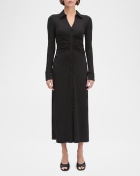The Naomi Button-Front Midi Dress