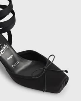 55mm Cassia Lace-Up Satin Ballet Pumps