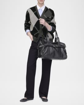 The Dakota Belted Leather Tote Bag