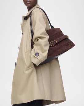The Satchel Suede Shoulder Bag