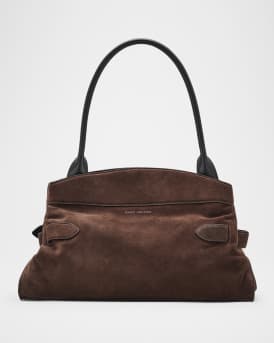 The Satchel Suede Shoulder Bag