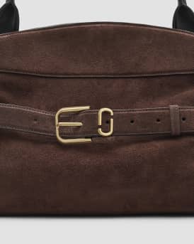 The Satchel Suede Shoulder Bag