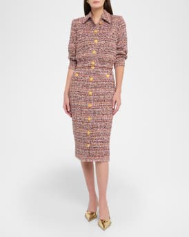 Tai Tweed Midi Skirt