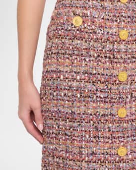 Tai Tweed Midi Skirt