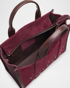 The Medium Suede & Leather Tote Bag