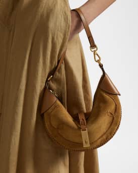 Polo ID Mini Whipstitch Suede Shoulder Bag