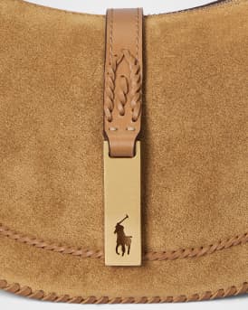 Polo ID Mini Whipstitch Suede Shoulder Bag