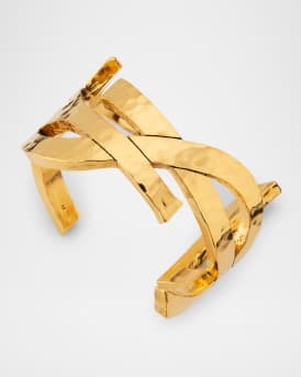YSL Twist Hammered Cuff Bracelet