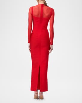 The Ella Mock-Neck Column Gown