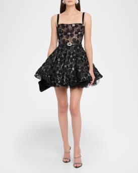 Mademoiselle Floral Fit-&-Flare Mini Dress
