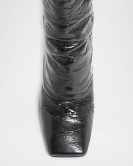 GIVENCHY Tape Shiny Leather Ankle Boots