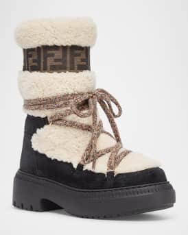 Apres Chic Suede Shearling Ski Boots