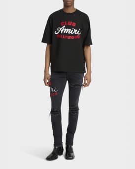 Men's D-Club Applique Distressed Skinny Jeans