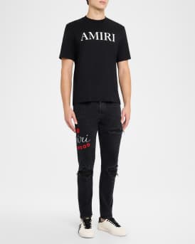 Men's D-Club Applique Distressed Skinny Jeans