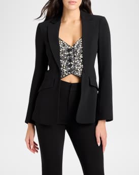 Cynthia Embellished Combo Blazer