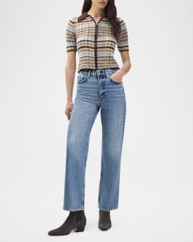 Shea High-Rise Relaxed Straight Ankle Jeans
